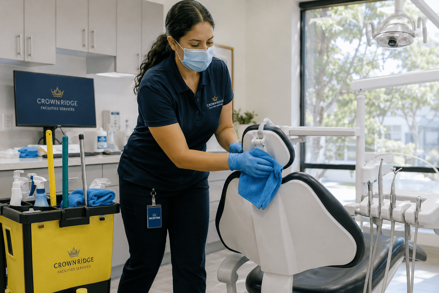 Crown Ridge Facility Services dental chair cleaning