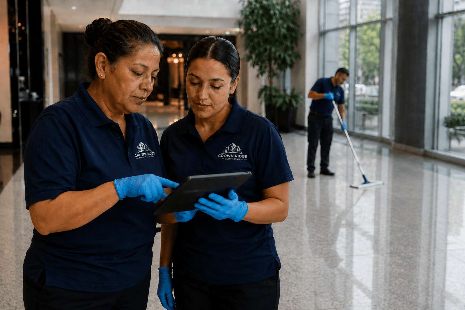 Crown Ridge Facility Services maintaining a professional executive boardroom