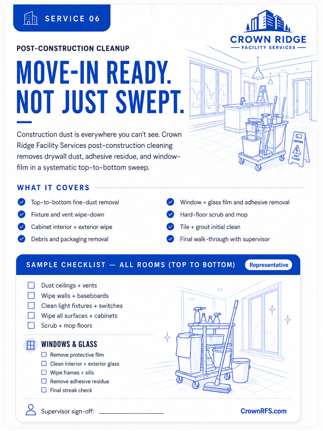 Post-Construction Cleanup: Move-in ready. Not just swept.