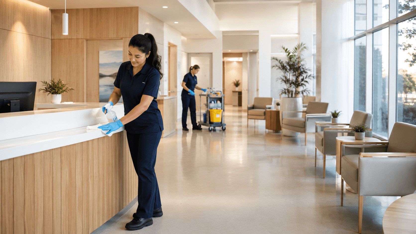 Crown Ridge Facility Services dental operatory deep cleaning